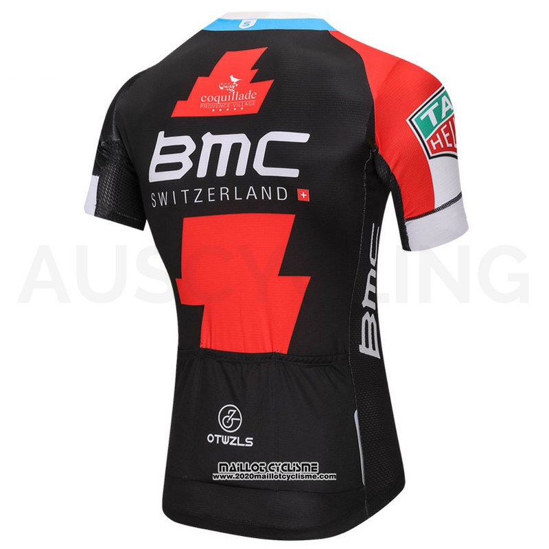 2018 Maillot Ciclismo BMC Rouge et Noir Manches Courtes et Cuissard